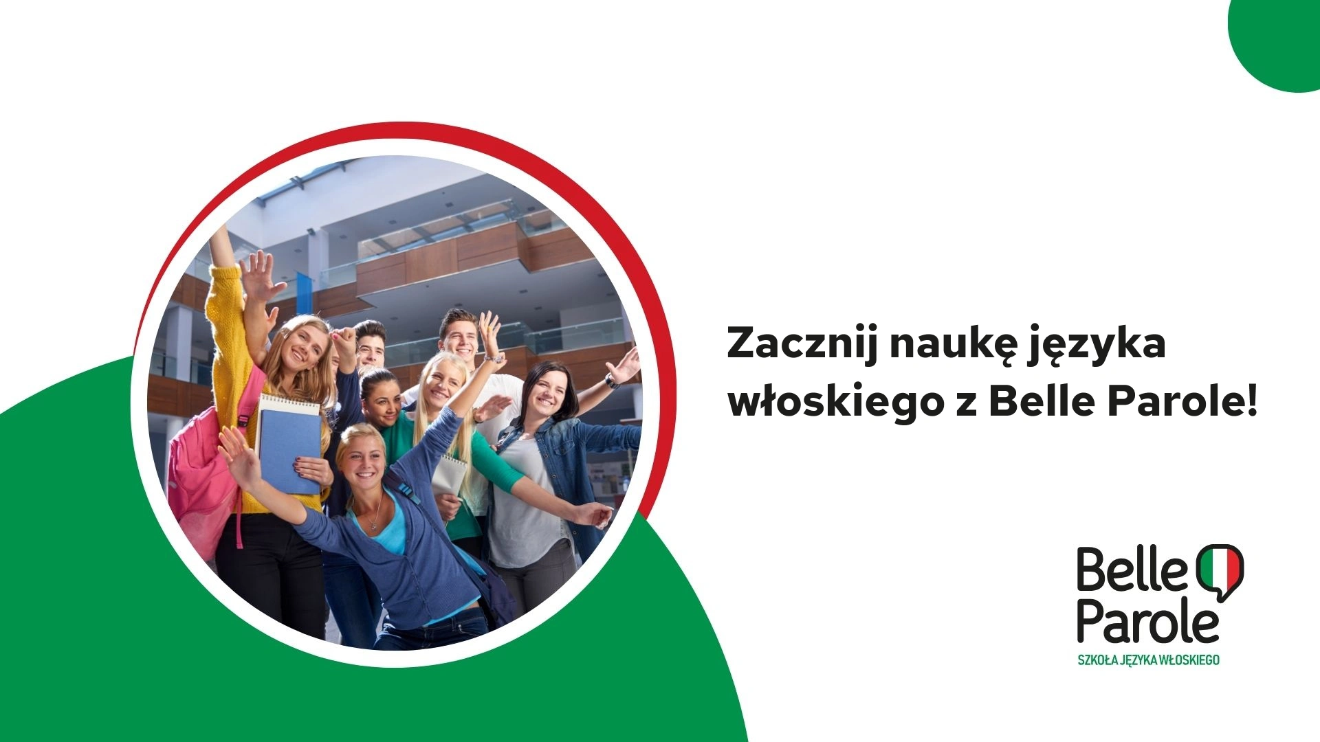 Zacznij naukę języka włoskiego z Belle Parole!