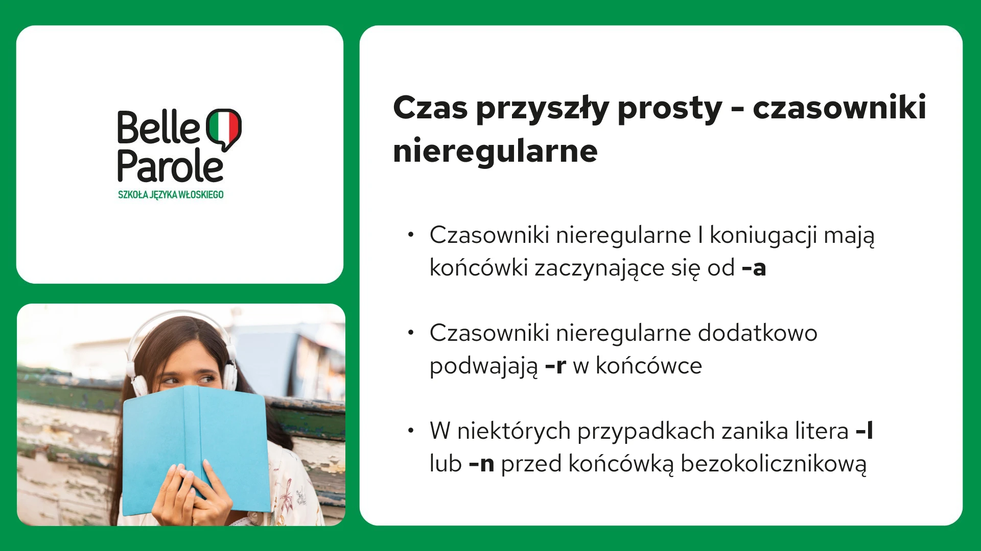 Czas przyszły prosty - czasowniki nieregularne