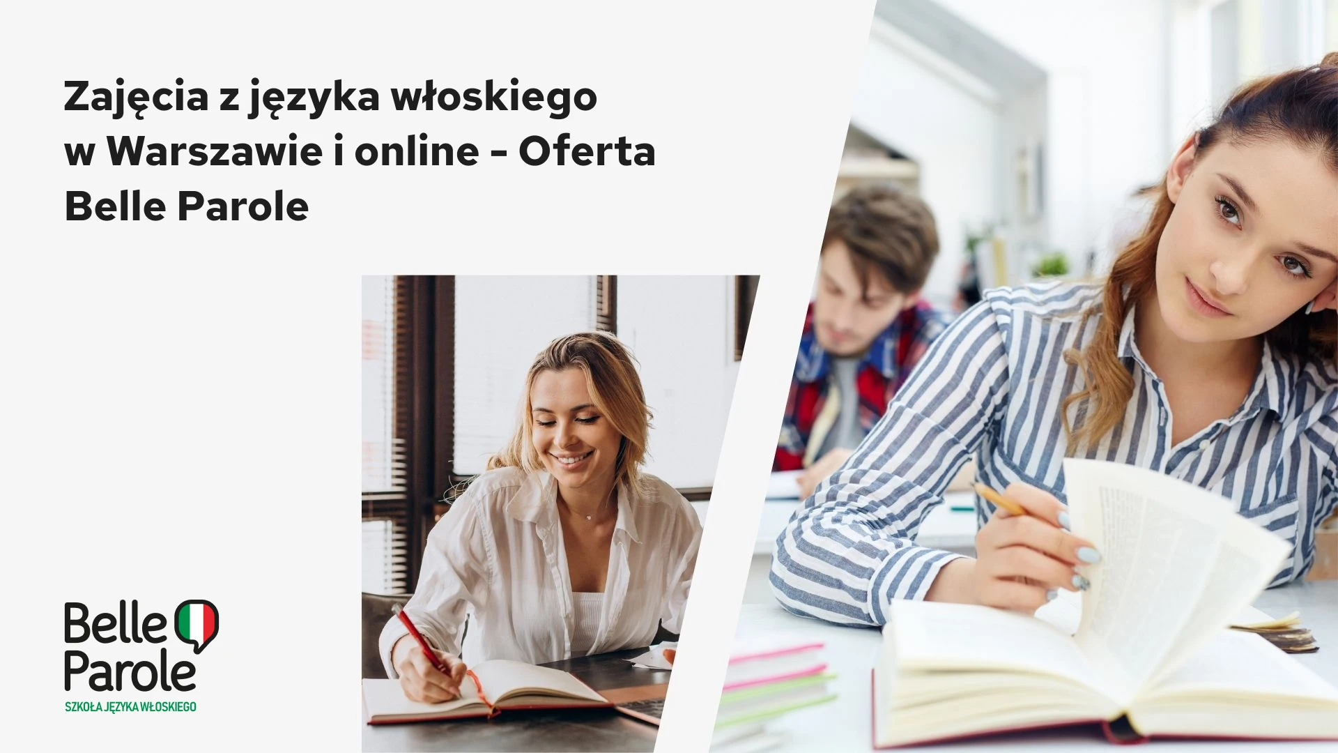 Zajęcia z języka włoskiego w Warszawie - oferta Belle Parole