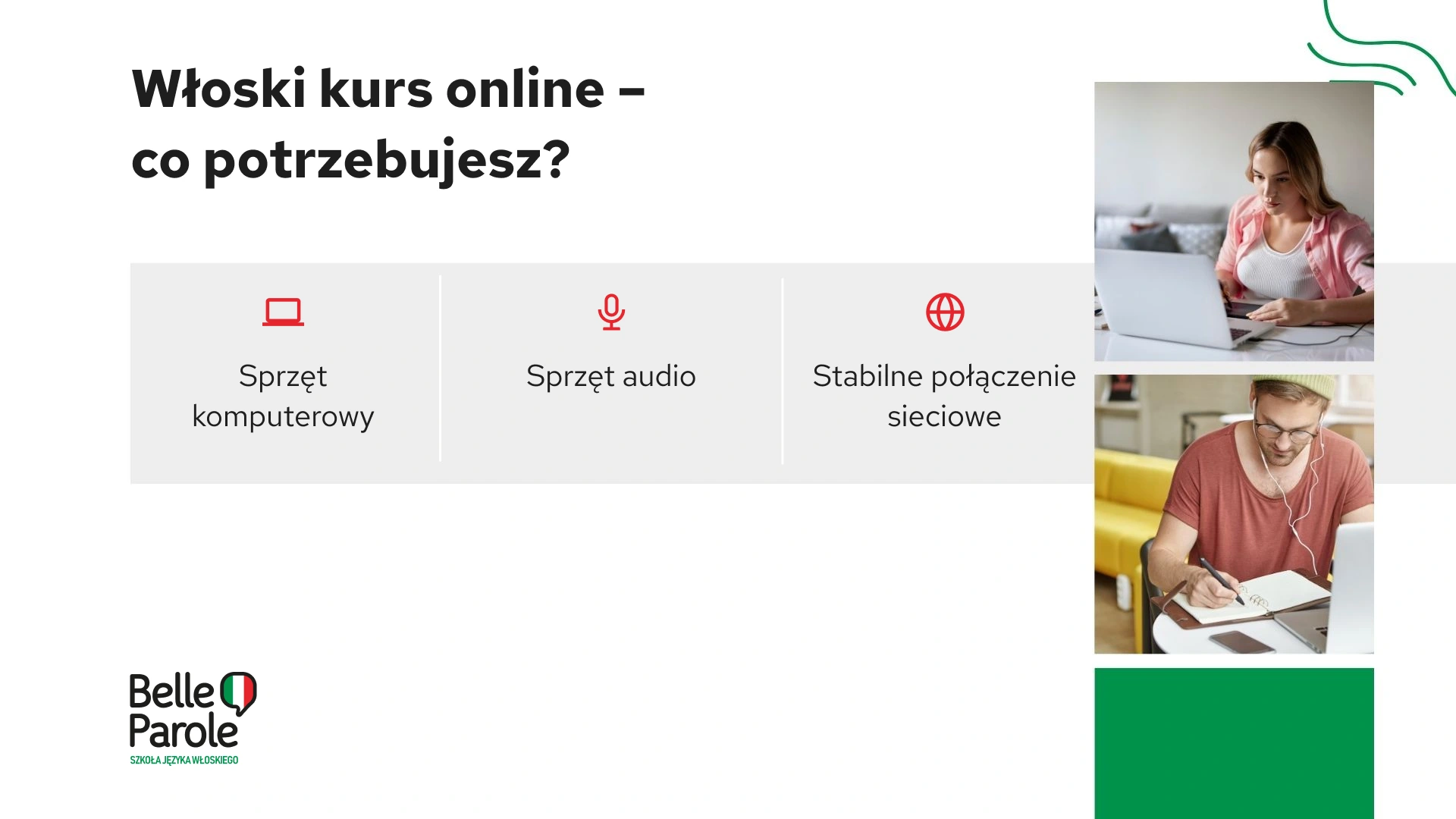 Poziomy kursów języka włoskiego