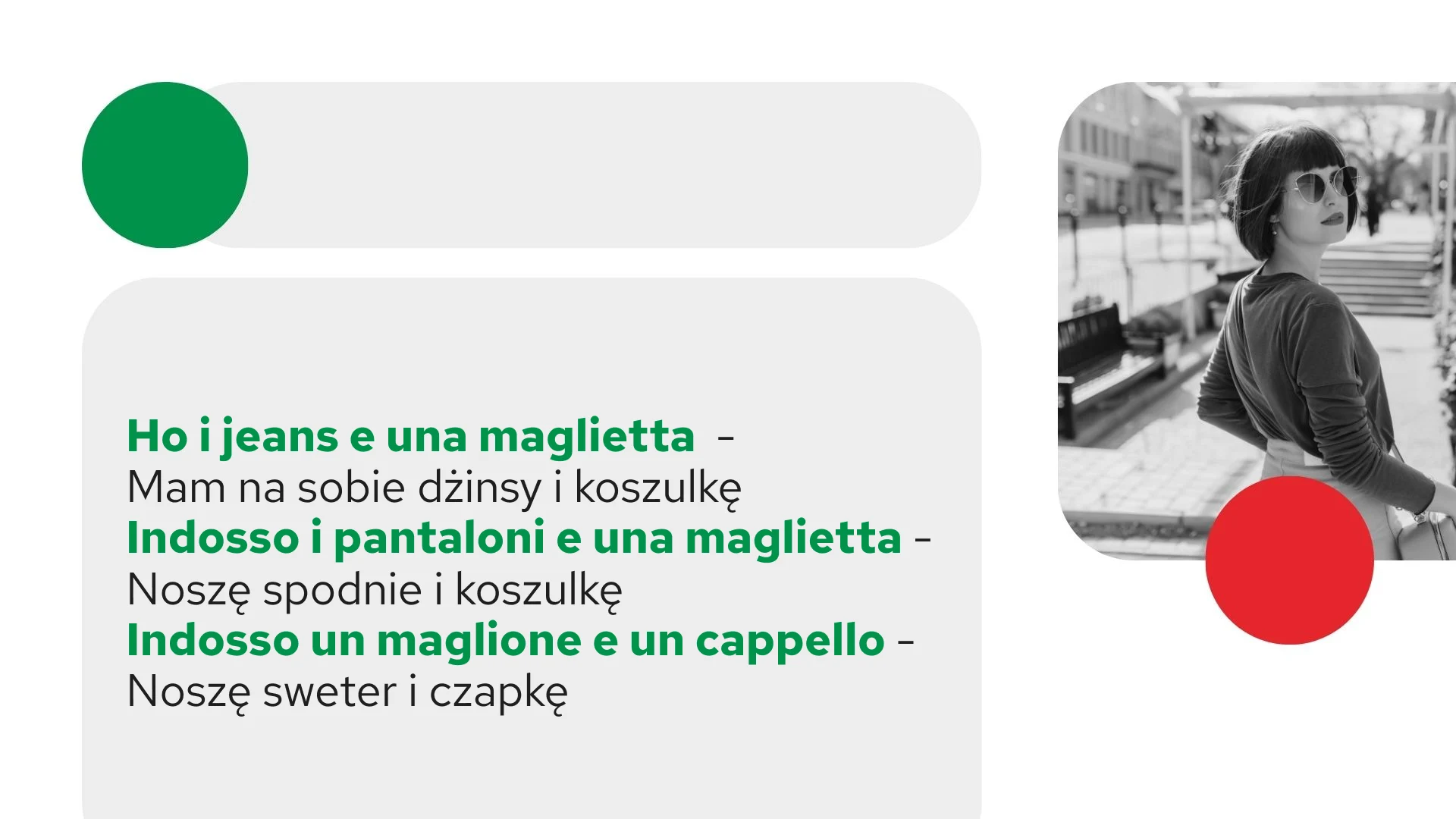 Cosa indossi oggi? - Jak opowiedzieć, co masz dziś na sobie?