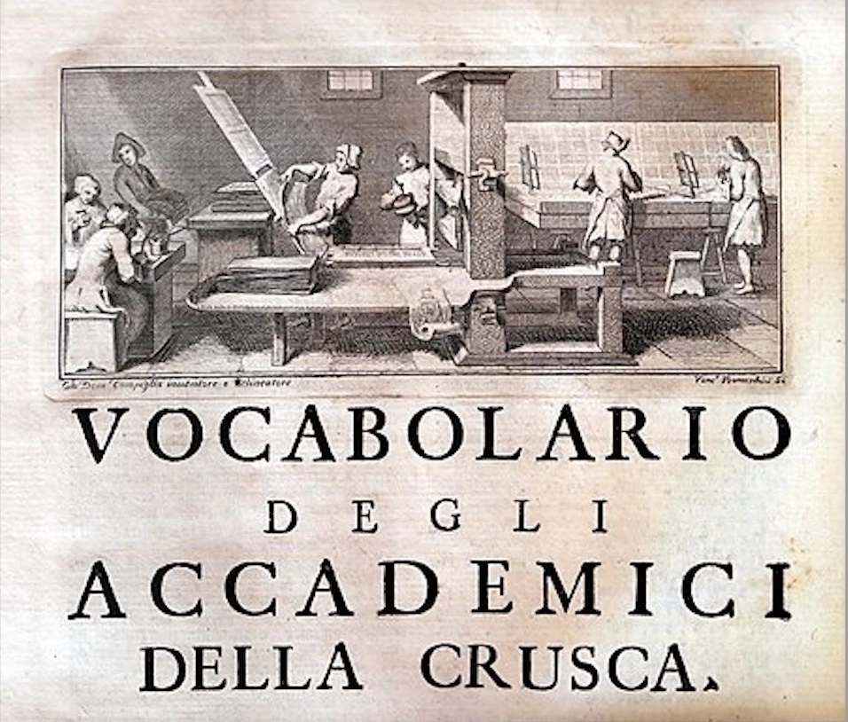 Accademia della Crusca, costituita ufficialmente il 25 marzo 1585 