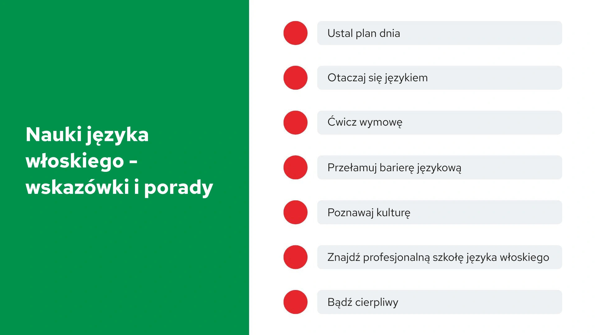 Nauki języka włoskiego - wskazówki i porady