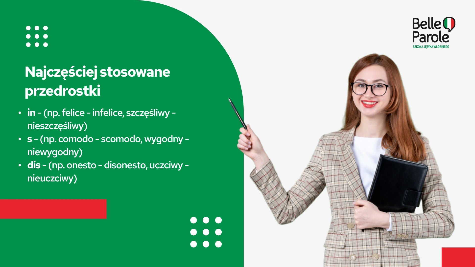 Najczęściej stosowane przedrostki