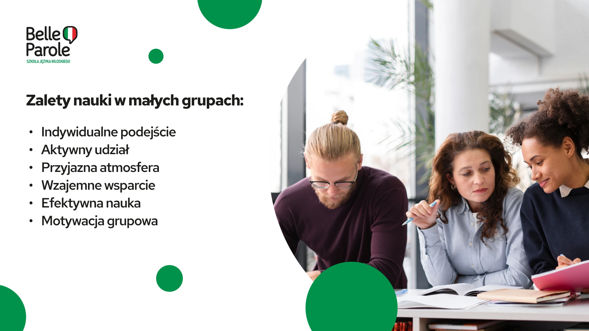 Zalety nauki w małych grupach_