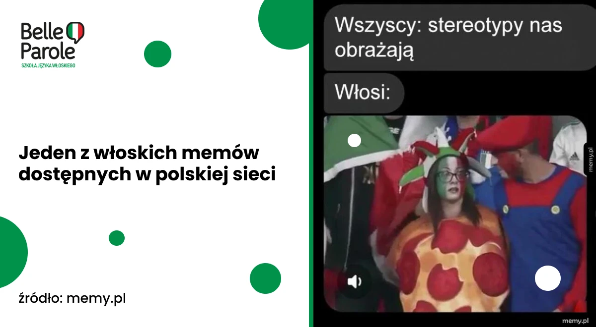 Jeden z włoskich memów dostępnych w polskiej sieci