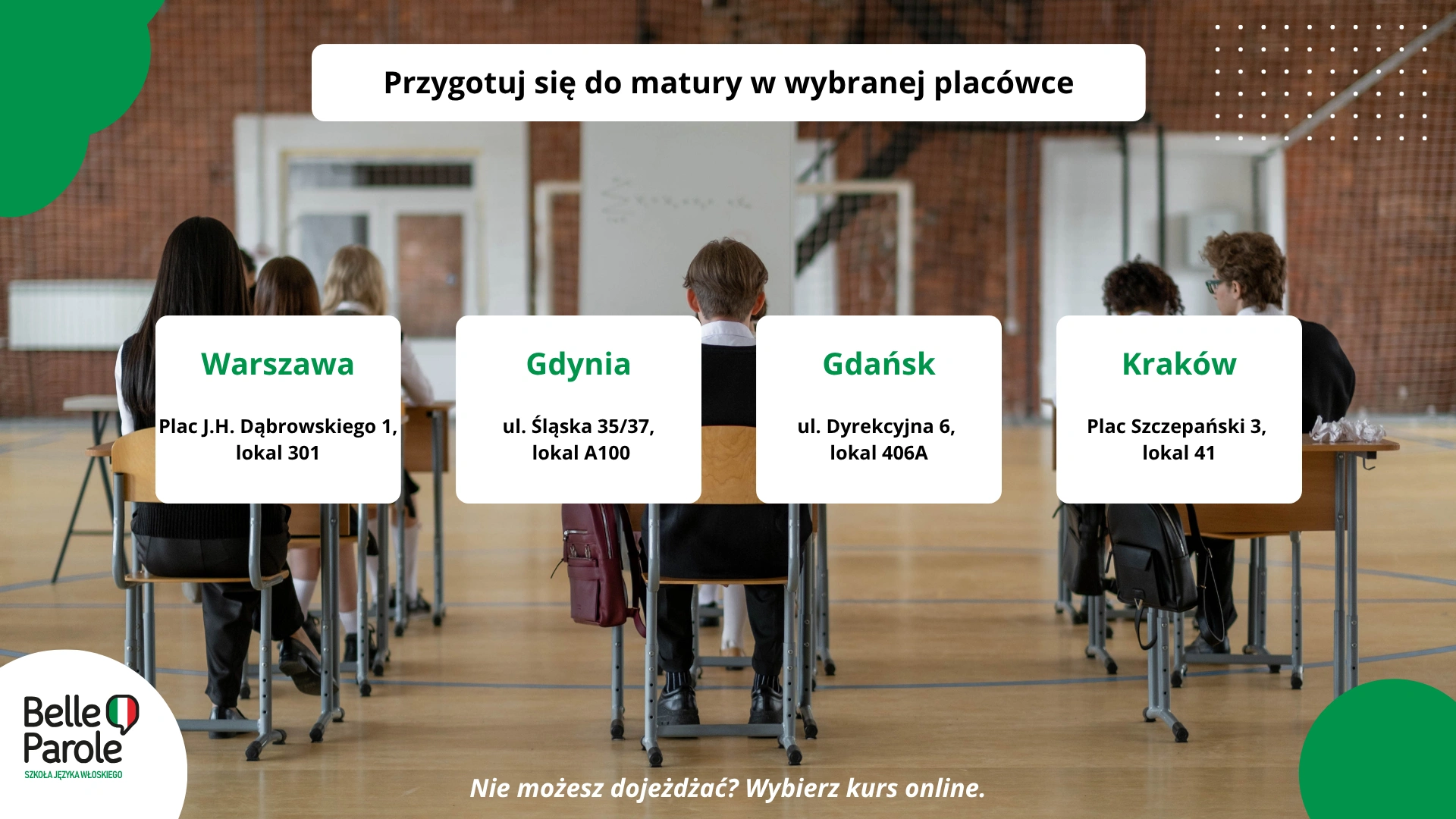 Przygotuj się do matury w wybranej placówce
