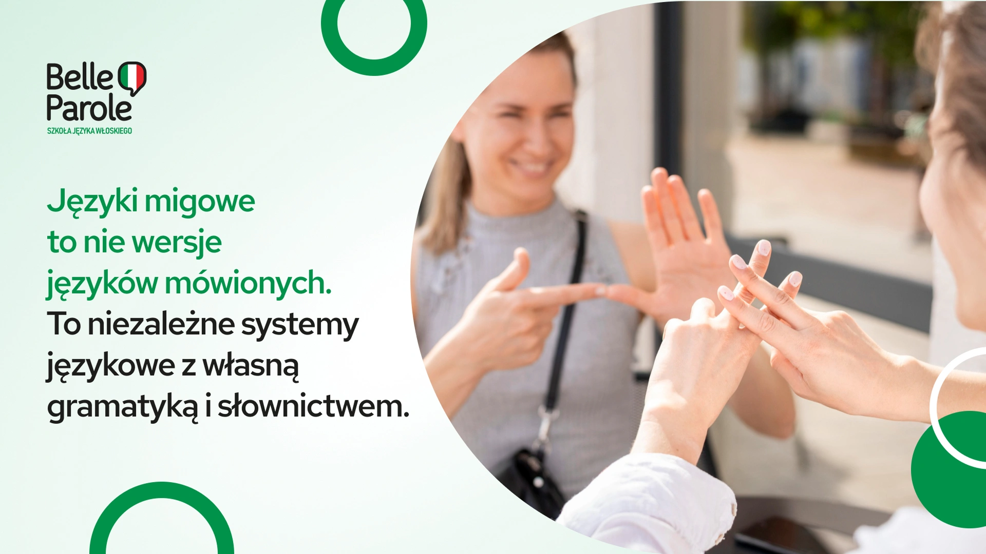 Czym jest język migowy? włoski język migowy podstawy
