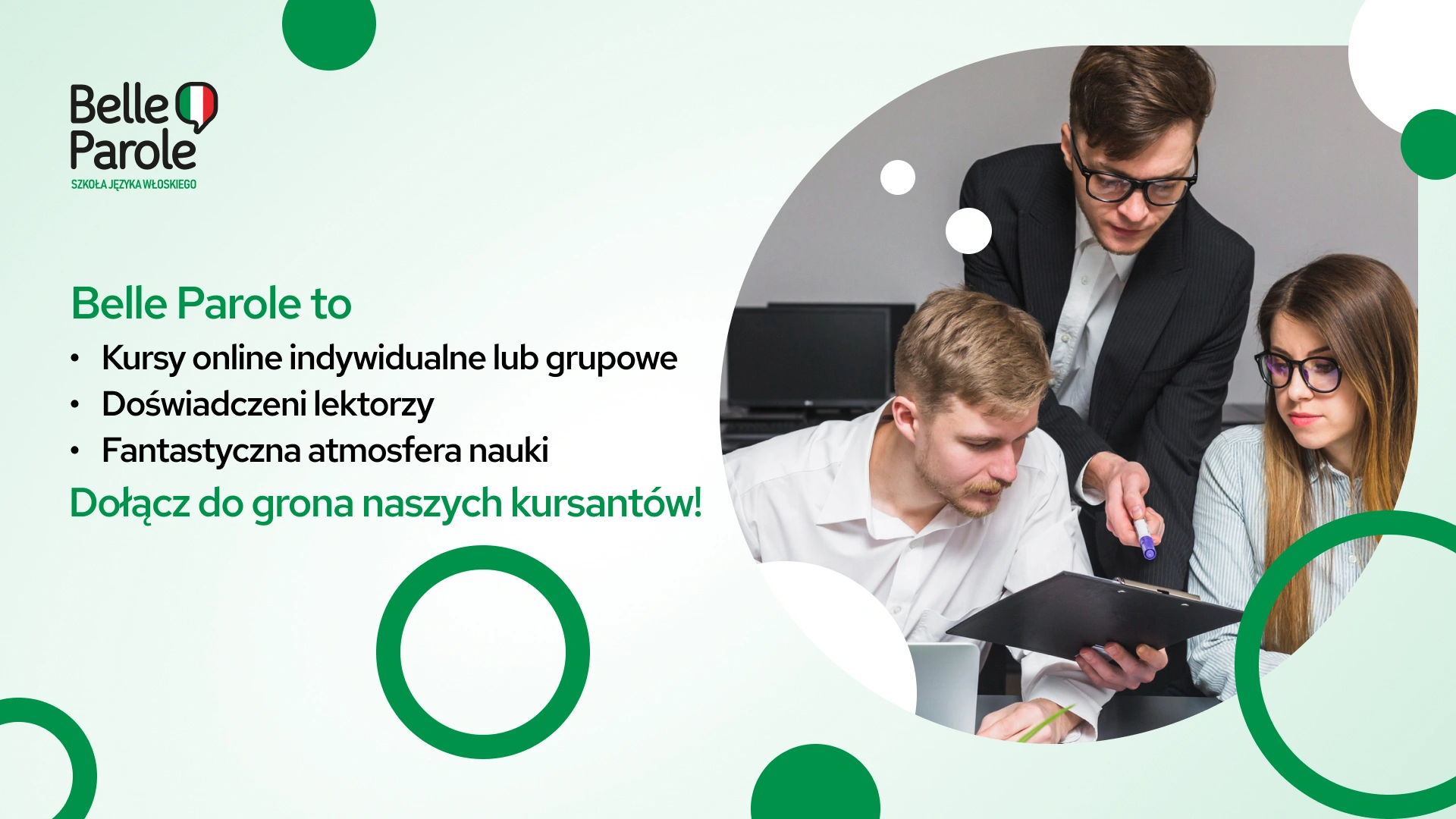 Nauka z Belle Parole. Włoski kurs biznesowy online