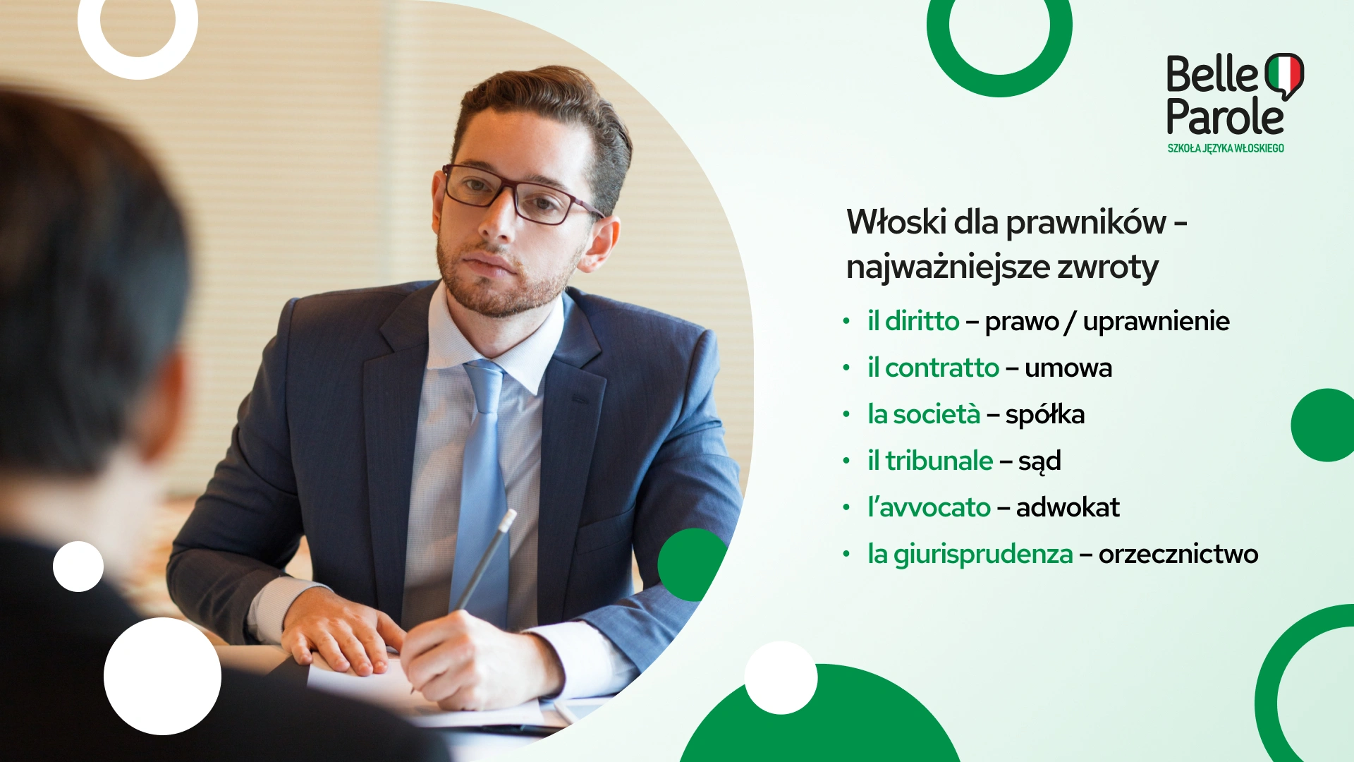 Włoski dla prawników - najważniejsze zwroty
