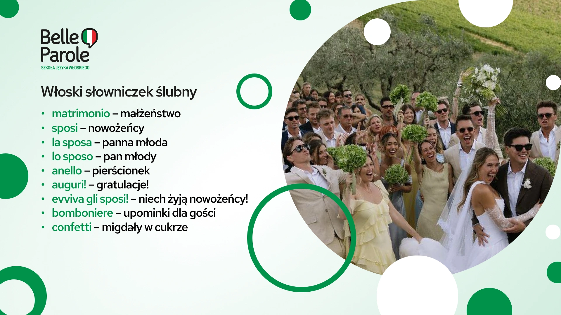 Włoski słowniczek ślubny