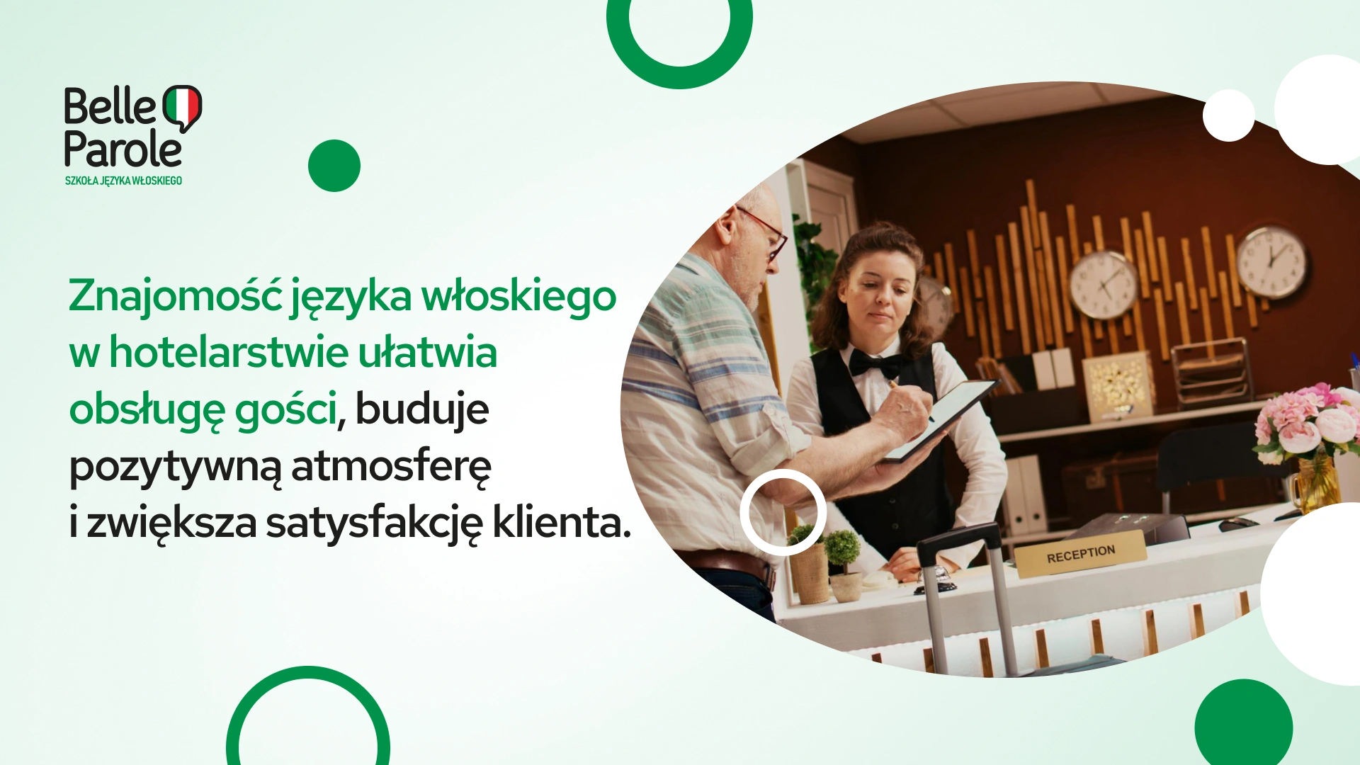 Znajomość języka pomaga w pracy w hotelarstwie
