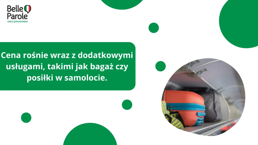 Cena biletów zależy od dodatkowych usług 