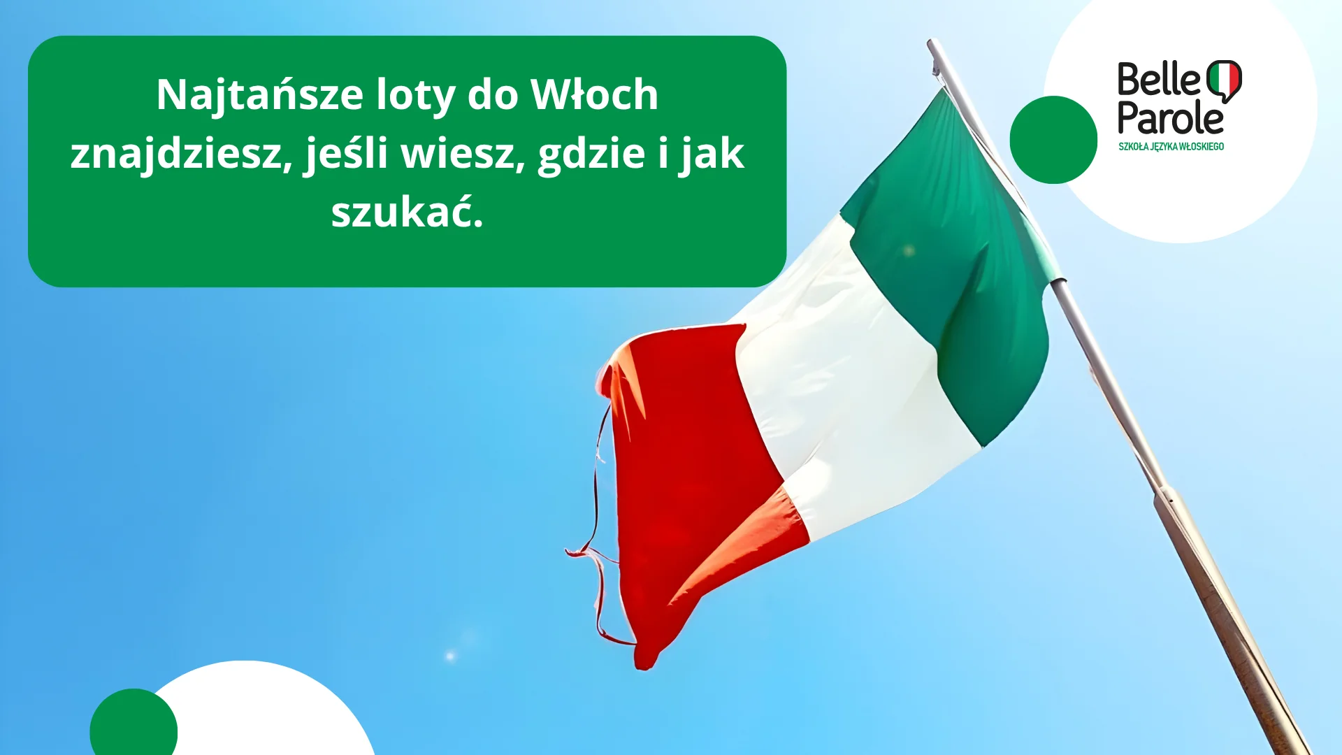 Jak szukać tanich lotów do Włoch