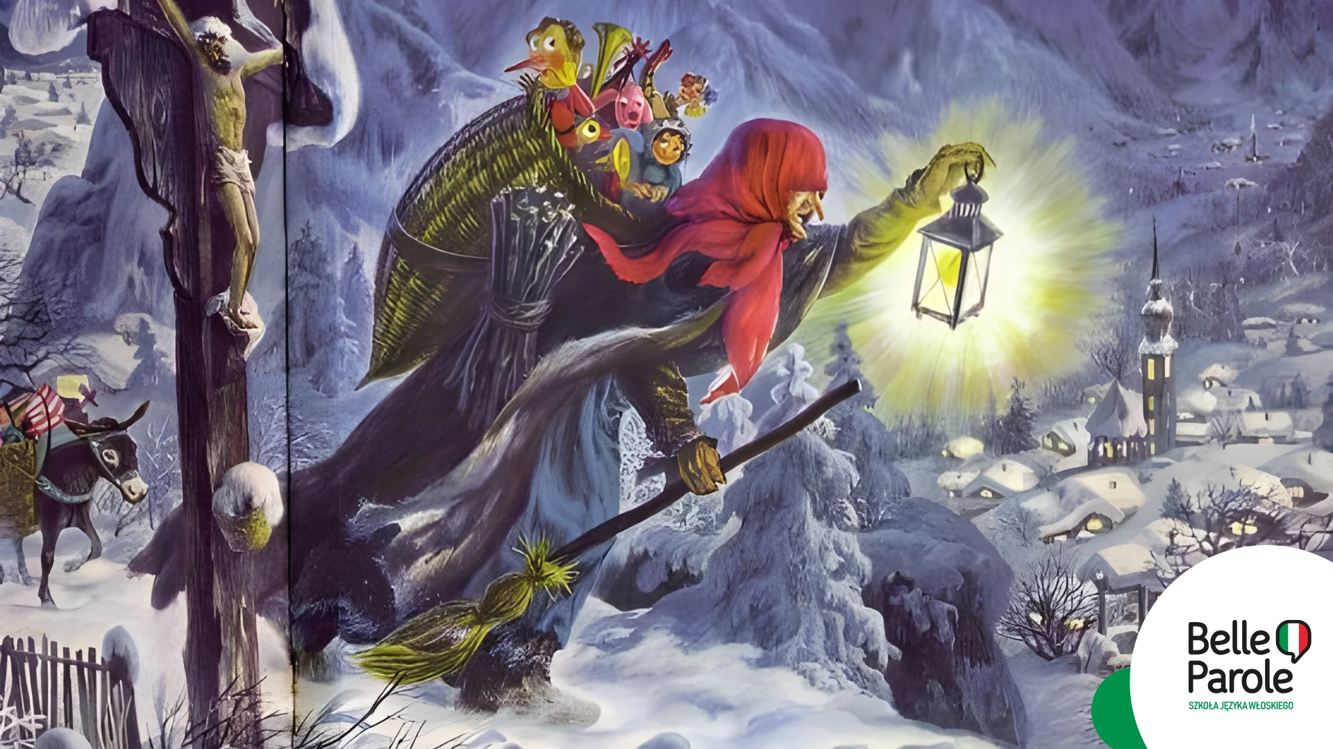 Befana we Włoszech. Zdjęcie przedstawiające la Befanę