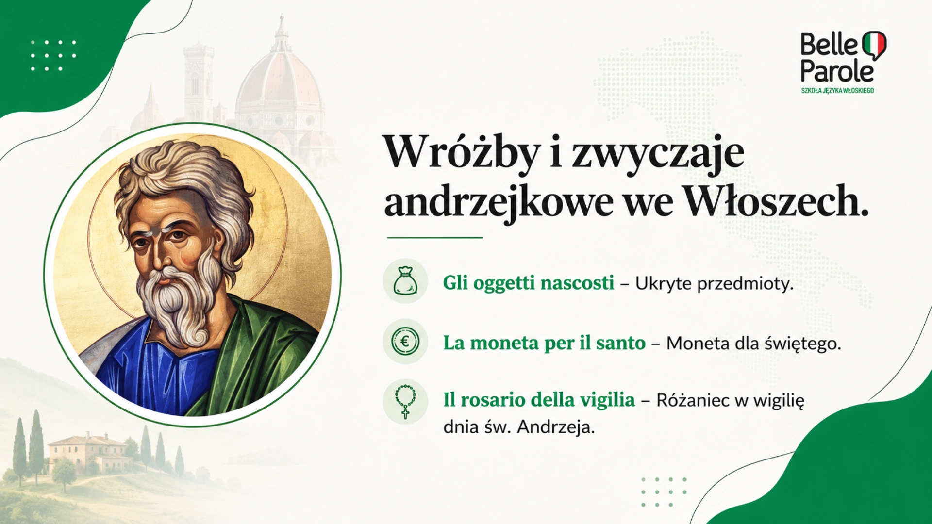 Popularne wróżby andrzejkowe we Włoszech