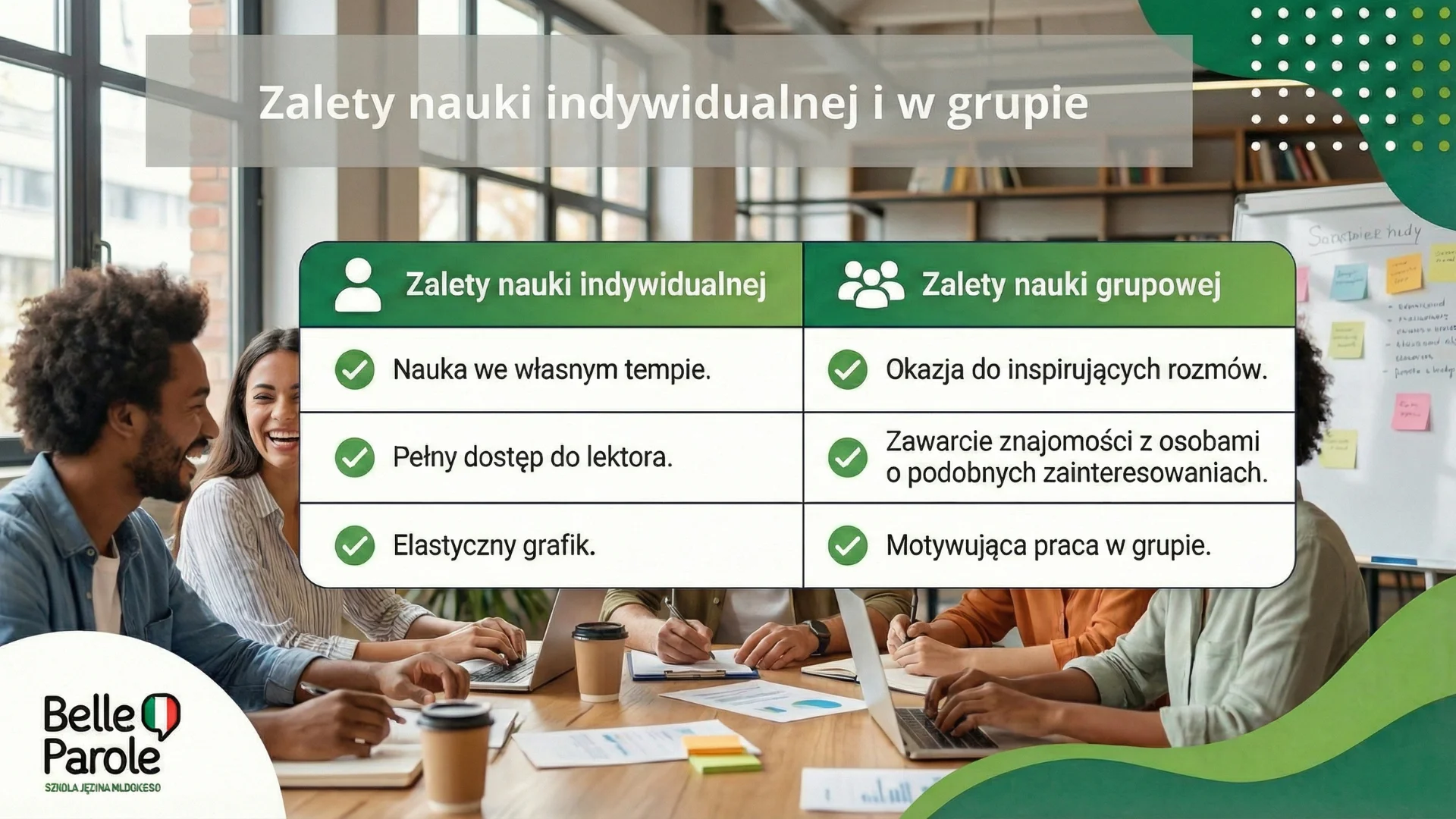 Zalety zajęć indywidualnych i grupowych