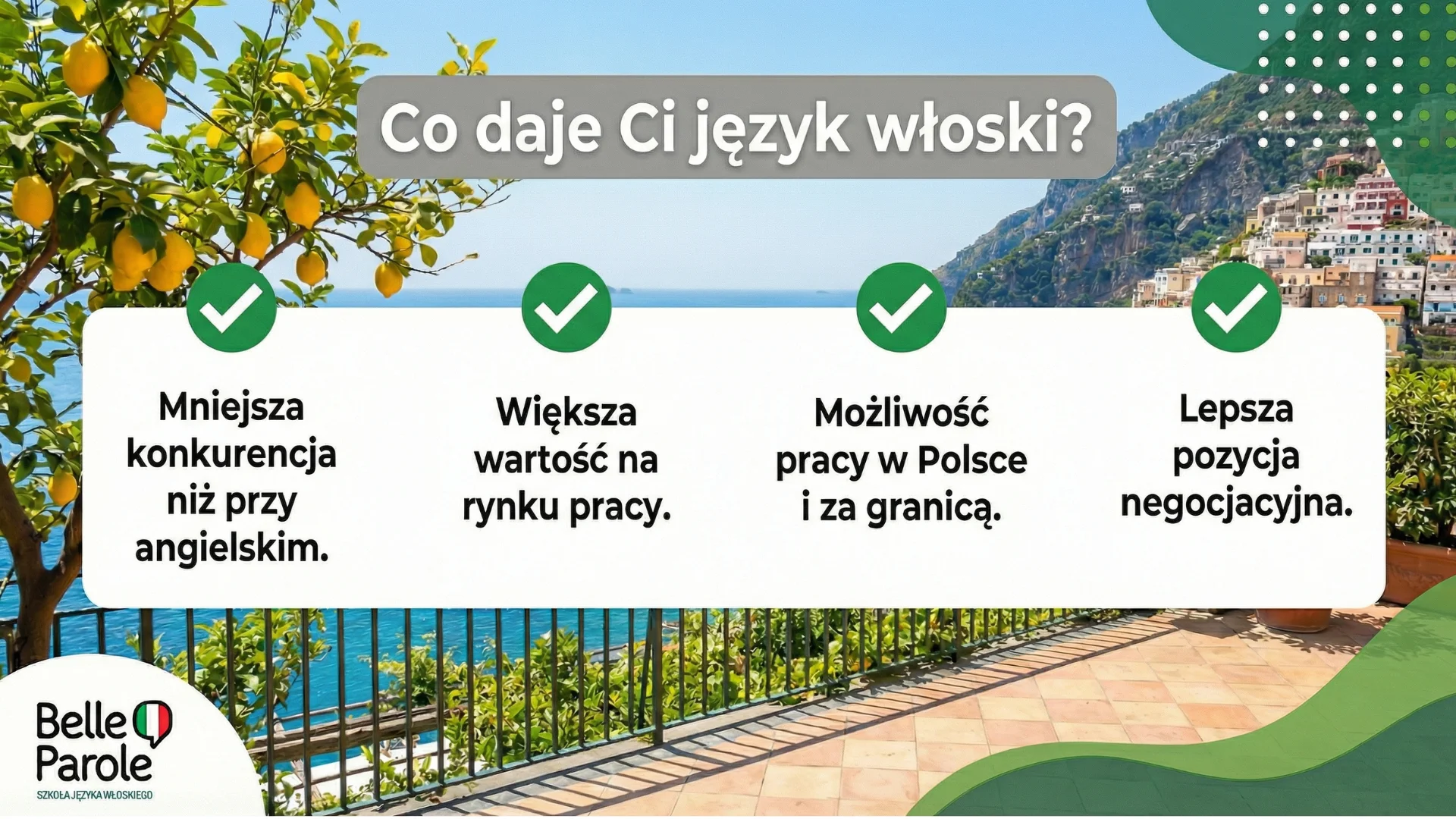 Co daje Ci język włoski?