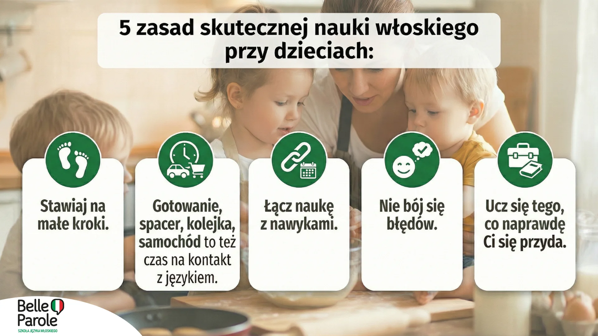 5 zasad skutecznej nauki włoskiego przy dzieciach