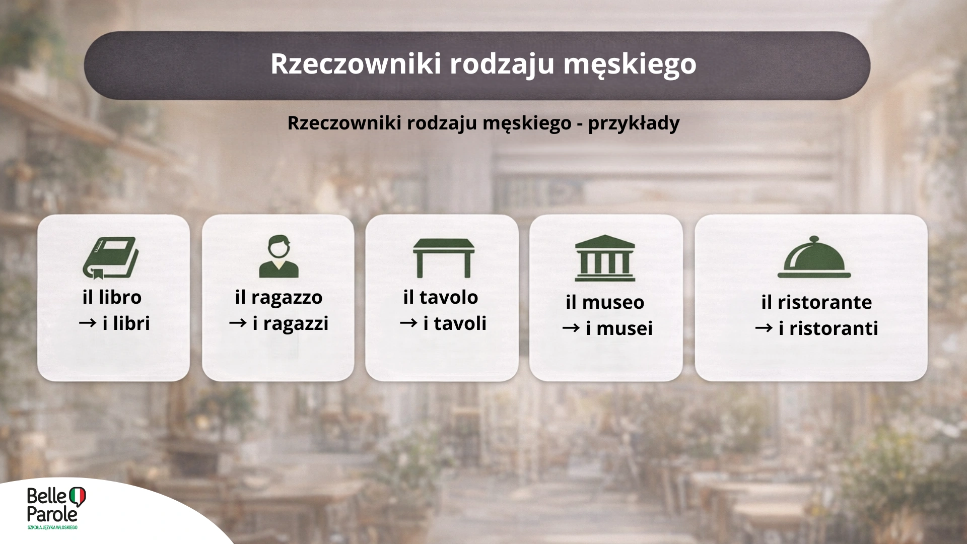 Rzeczowniki rodzaju męskiego