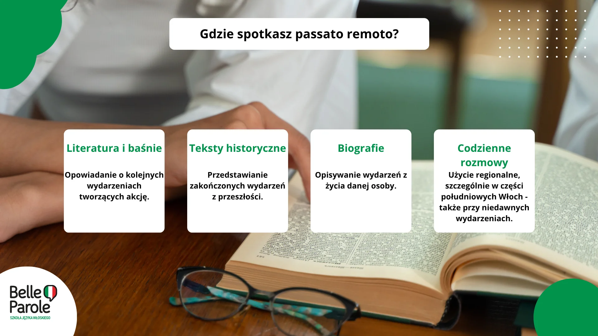 Gdzie spotkasz passato remoto?