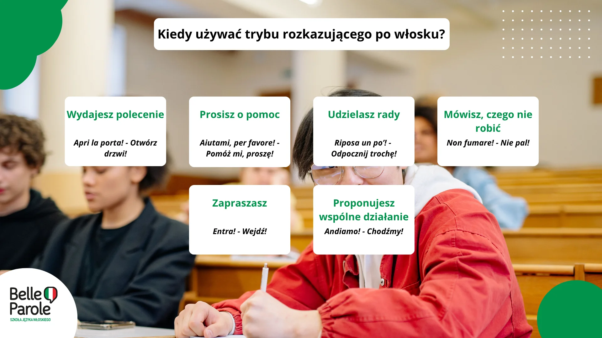 Kiedy używać trybu rozkazującego po włosku?