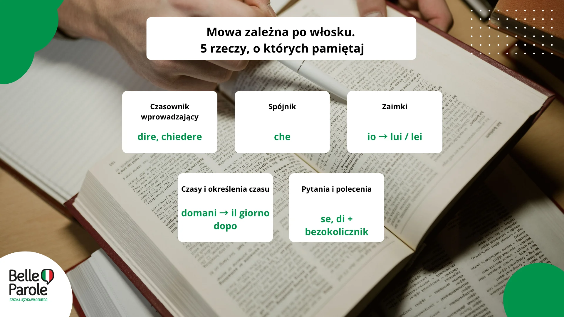 Mowa zależna po włosku. 5 rzeczy, o których pamiętaj